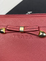 Prada Saffiano Chic Leather zippy wallet