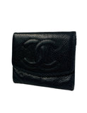 Chanel CC Caviar Leather Card Holder