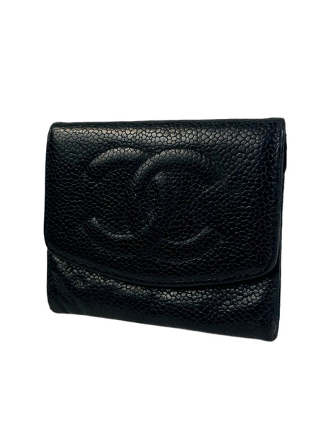 Chanel CC Caviar Leather Card Holder