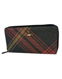 Vivienne Westwood Tartan Orb Zippy Wallet