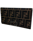 Fendi Zucca Monogram Leather long wallet