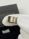 Gucci .925 Silver Logo Ring Size 8