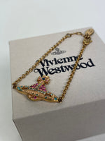 Vivienne Westwood Multi Color Encrusted Orb Bracelet