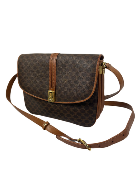 Celine Macadam Leather Crossbody Bag