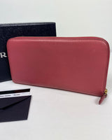 Prada Tessuto Triang Leather Zippy Wallet