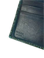 Prada Vitello Bluette Leather Bifold Wallet