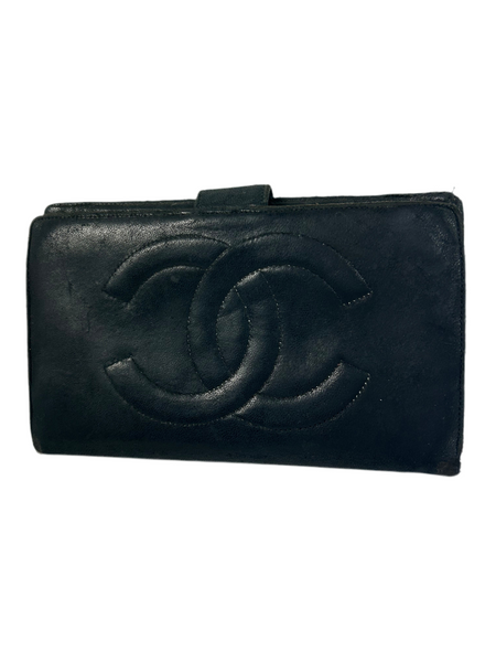 Chanel CC Leather Long Wallet