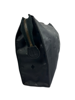 MCM Black Canvas & Leather Clutch Bag