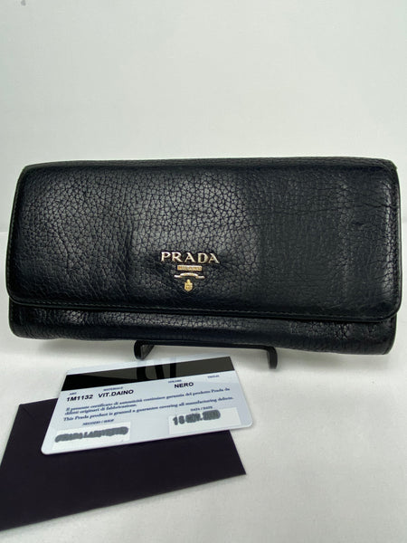 Prada 2009 Daino Leather Long Wallet