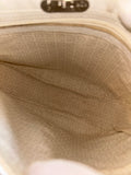 Fendi FF White Leather Crossbody Bag
