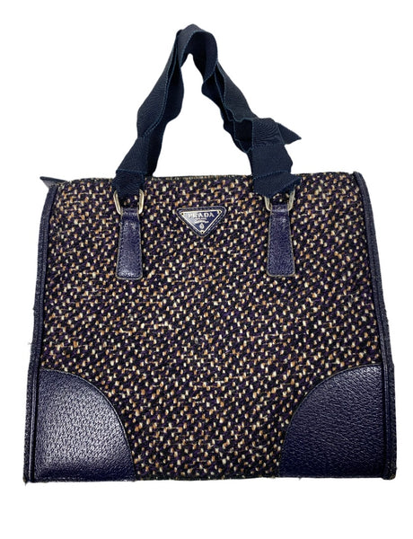 Prada Tessuto Tweed Tote Bag