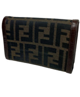 Fendi Zucca Momogram Zip Wallet