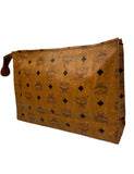 MCM Cognac Leather Clutch Bag