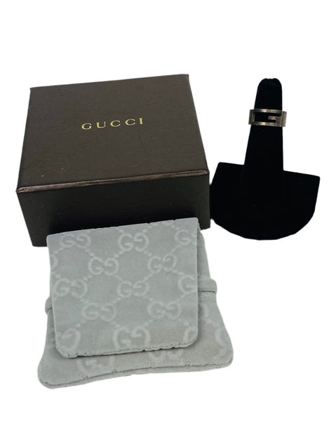 Gucci .925 Silver G Ring Size 8