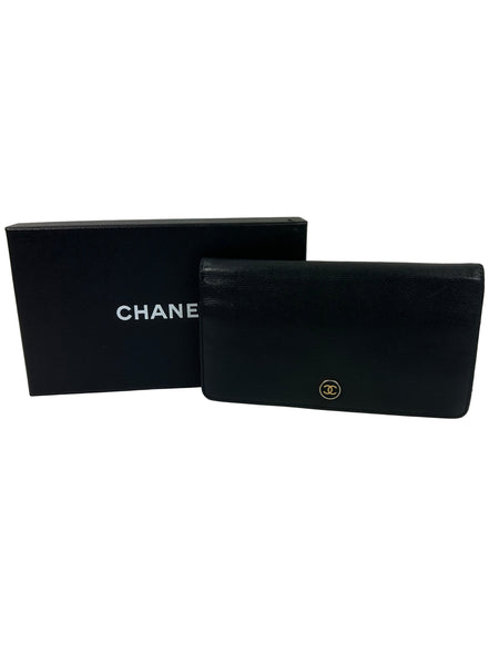 Chanel CC Leather Long Wallet