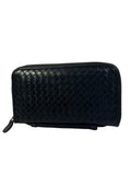 Bottega Veneta Black Leather Zippy Wallet - Clutch
