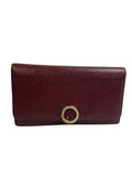 Bvlgari Red Leather Long Wallet