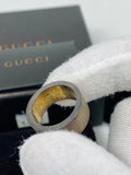 Gucci .925 Silver Logo Ring Size 8