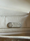 Fendi FF White Leather Crossbody Bag