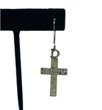 Dior Encrusted Cross Earrings